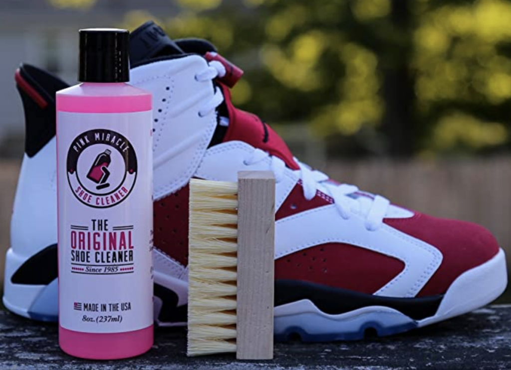 Clean White Shoes with the Pink Miracle Cleaner kit. 