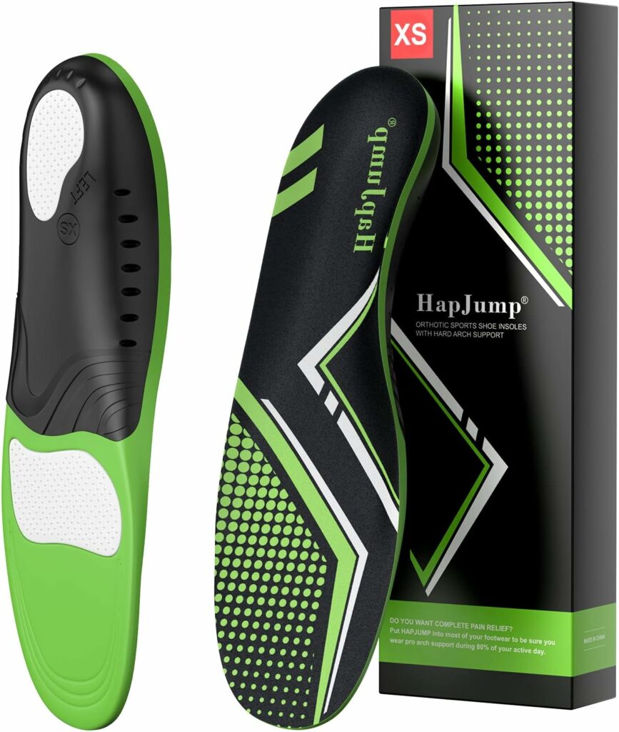 HapJump Pain Relief and Arch Support Insoles with Motion Control 