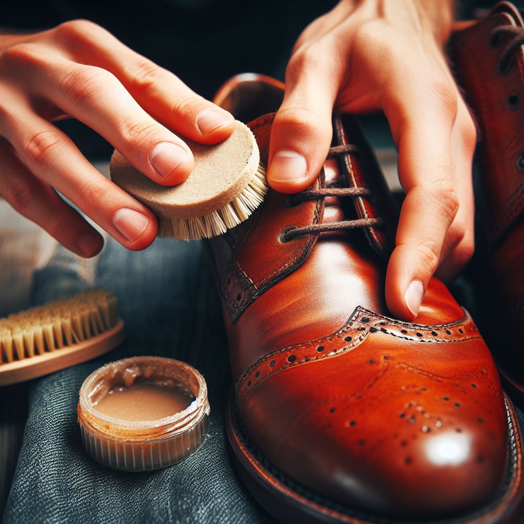 Cleaning Leather Shoes With Shoe Polish